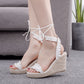 Womens Sandals Shoes Wedge Strappy Heels Espadrilles Platform - Snapitonline