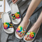 Sandals And Slippers Home Female Summer Slippery Thick-Soled Indoor Bathroom Mute Bath Home Summer Ins Slippers - Snapitonline