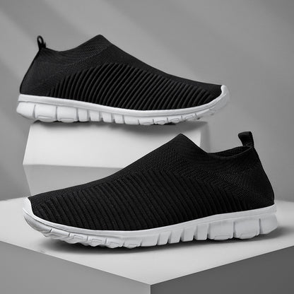 Men Walking Shoes Lightweight Breathable Sneakers 2020 Summer Men Casual Shoes Large-sized Flats Slip-on Sneakers Men Shoes - Snapitonline