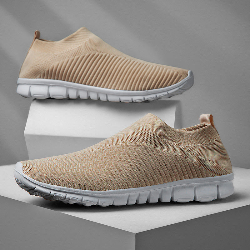 Men Walking Shoes Lightweight Breathable Sneakers 2020 Summer Men Casual Shoes Large-sized Flats Slip-on Sneakers Men Shoes - Snapitonline