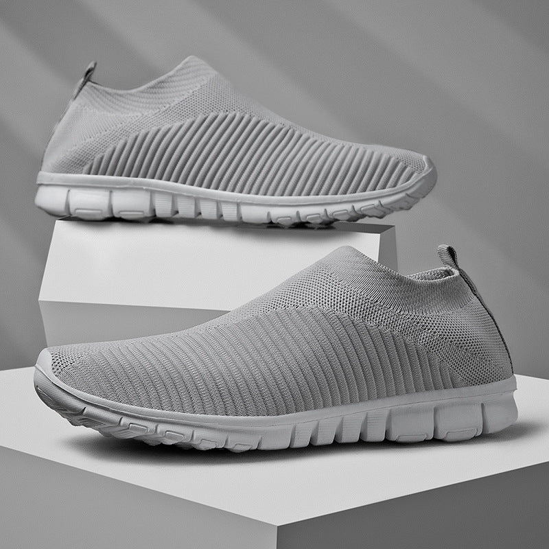 Men Walking Shoes Lightweight Breathable Sneakers 2020 Summer Men Casual Shoes Large-sized Flats Slip-on Sneakers Men Shoes - Snapitonline