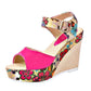 Wedge Sandals Female Floral Bowknot Platform High Heel - Snapitonline