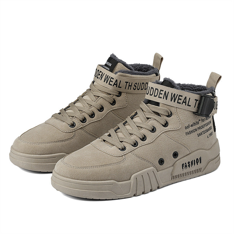 Outdoor simple Shoes Men Breathable CasualComfortable Shoes Men Comfortable High-Top Men Sneakers - Snapitonline