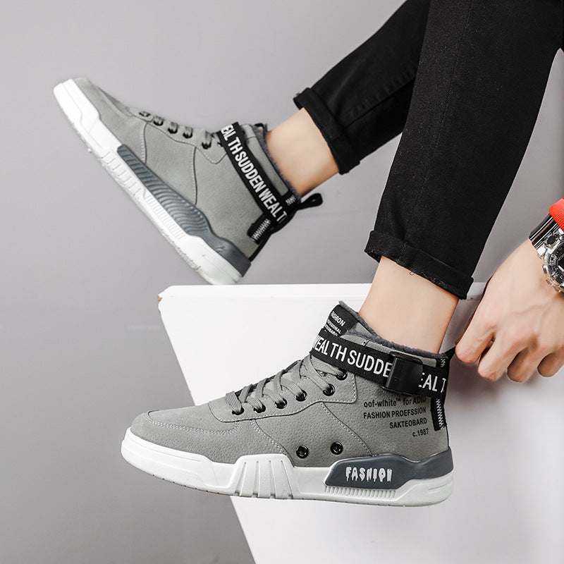 Outdoor simple Shoes Men Breathable CasualComfortable Shoes Men Comfortable High-Top Men Sneakers - Snapitonline