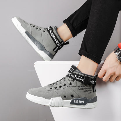 Outdoor simple Shoes Men Breathable CasualComfortable Shoes Men Comfortable High-Top Men Sneakers - Snapitonline