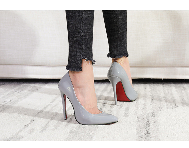 Stiletto Spring And Autumn Pumps Women's 12 Cm Sexy Single Shoes - Snapitonline