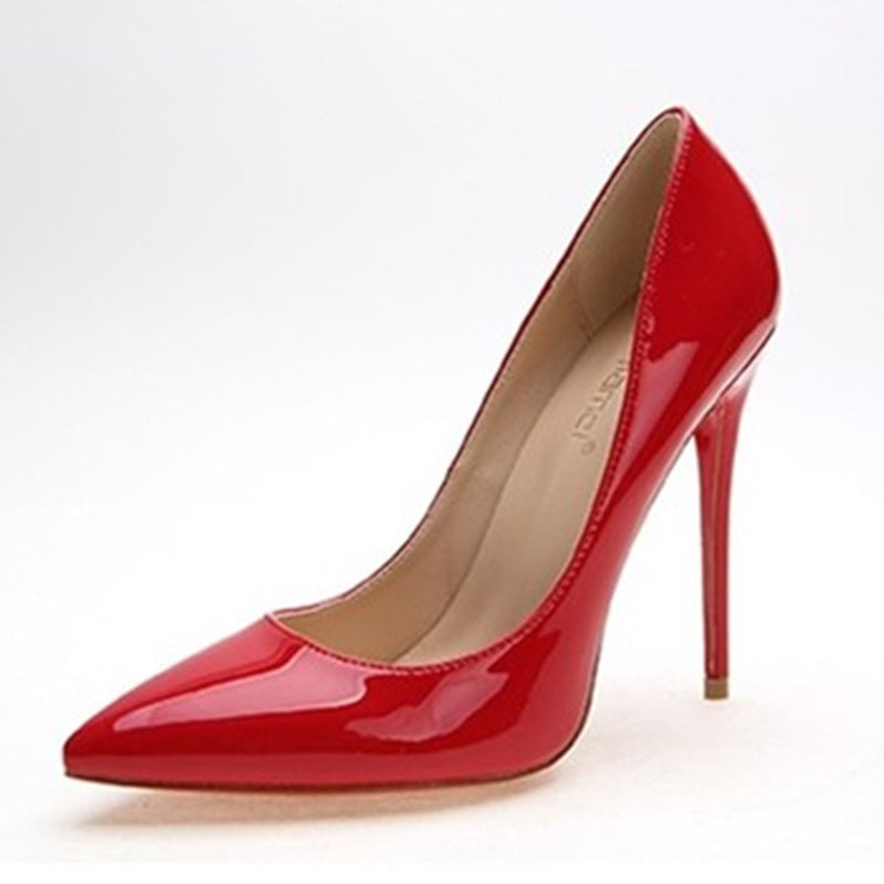 Stiletto Spring And Autumn Pumps Women's 12 Cm Sexy Single Shoes - Snapitonline