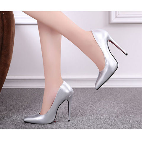 Stiletto Spring And Autumn Pumps Women's 12 Cm Sexy Single Shoes - Snapitonline
