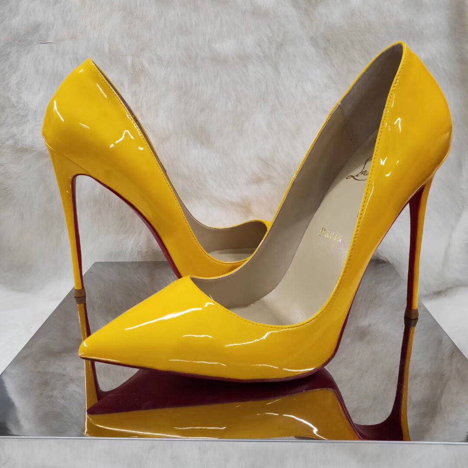 Stiletto Spring And Autumn Pumps Women's 12 Cm Sexy Single Shoes - Snapitonline