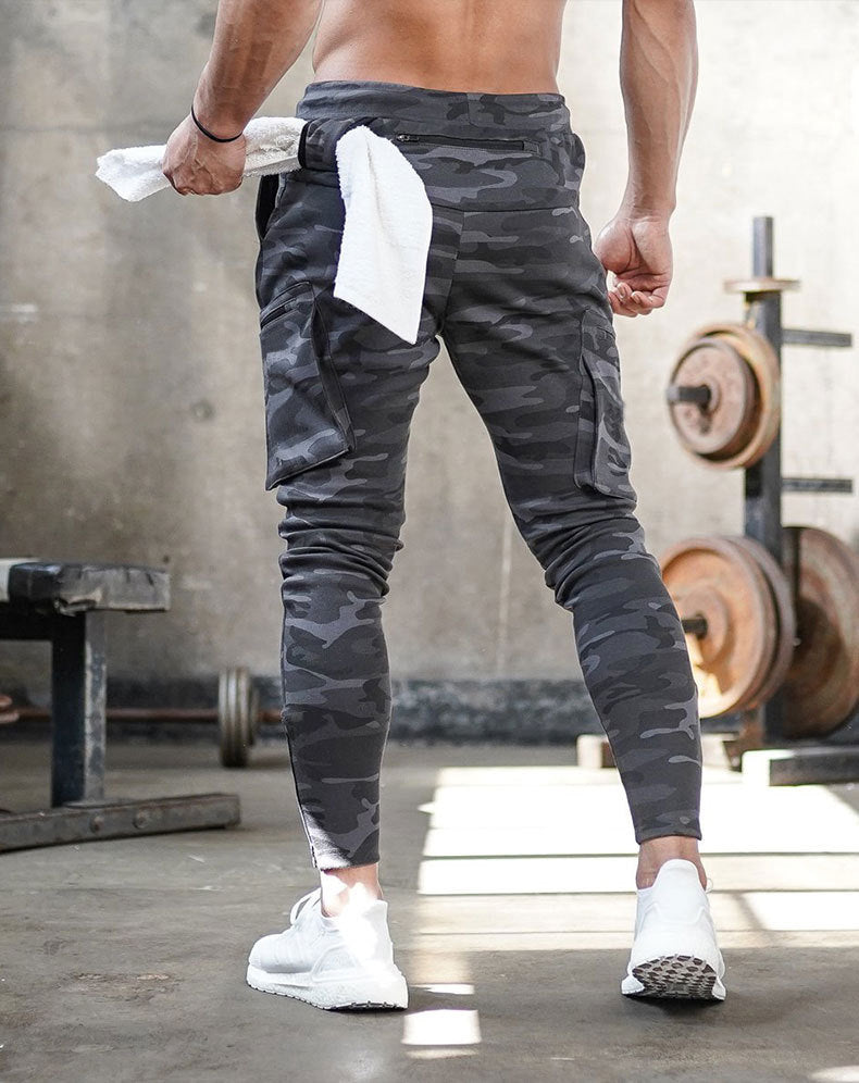 Sports Trousers Men'S Fitness Hanging Towel Trousers Running Training Feet Pants - Snapitonline