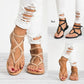 Thin Belt Clip Flat Flat Large Size Women's Sandals - Snapitonline
