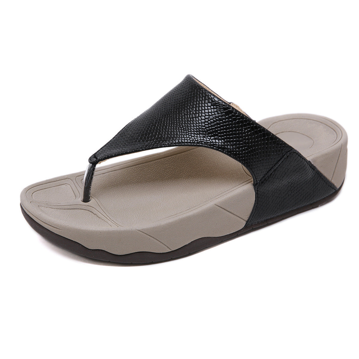 Slippers Summer New Beach Slides Wedges Platform Soft Flip Flops Thick bottom Comfortable Fashion Ladies Footwear - Snapitonline