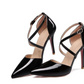 Womens Pumps Shoes Dorsay Ankle Strap Thin Heels - Snapitonline