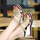 New Outdoor Wedge With Flip Flops Bohemian Woven Women's Sandals - Snapitonline