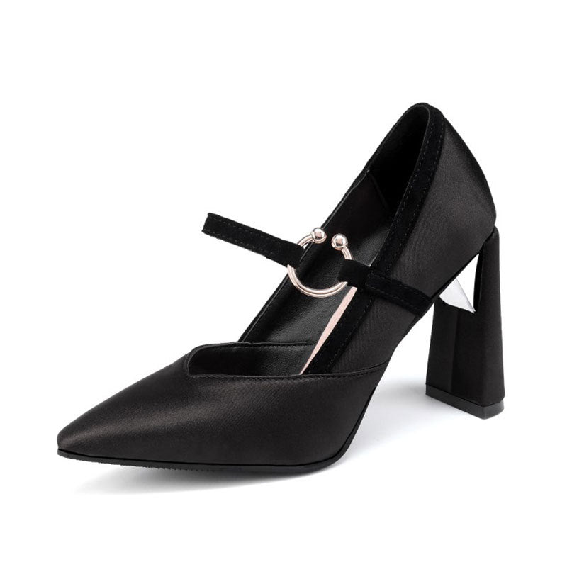 Womens Pumps Shoes Mary Jaen Stiletto High Heels Strange Pointed Toe - Snapitonline