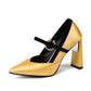 Womens Pumps Shoes Mary Jaen Stiletto High Heels Strange Pointed Toe - Snapitonline