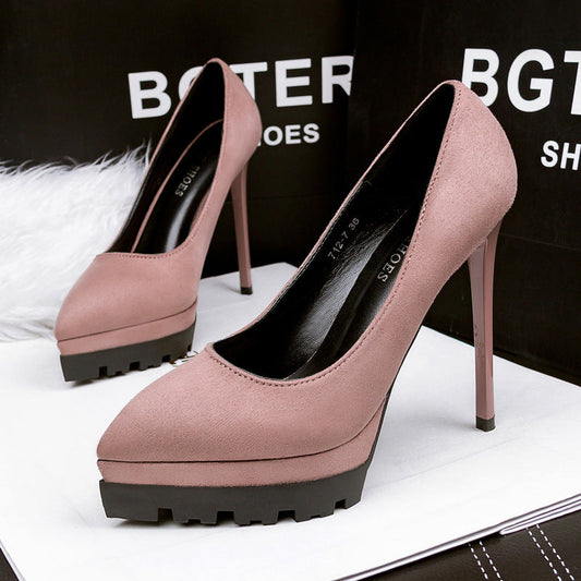 Korean Style High Heels Stiletto Professional Sexy Female Pumps - Snapitonline