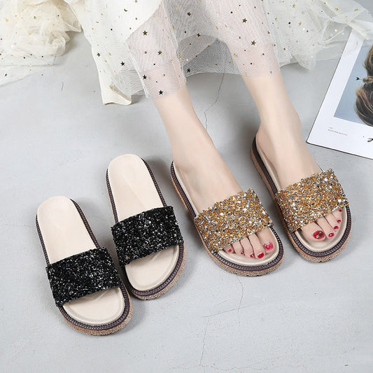 Rhinestone slippers - Snapitonline