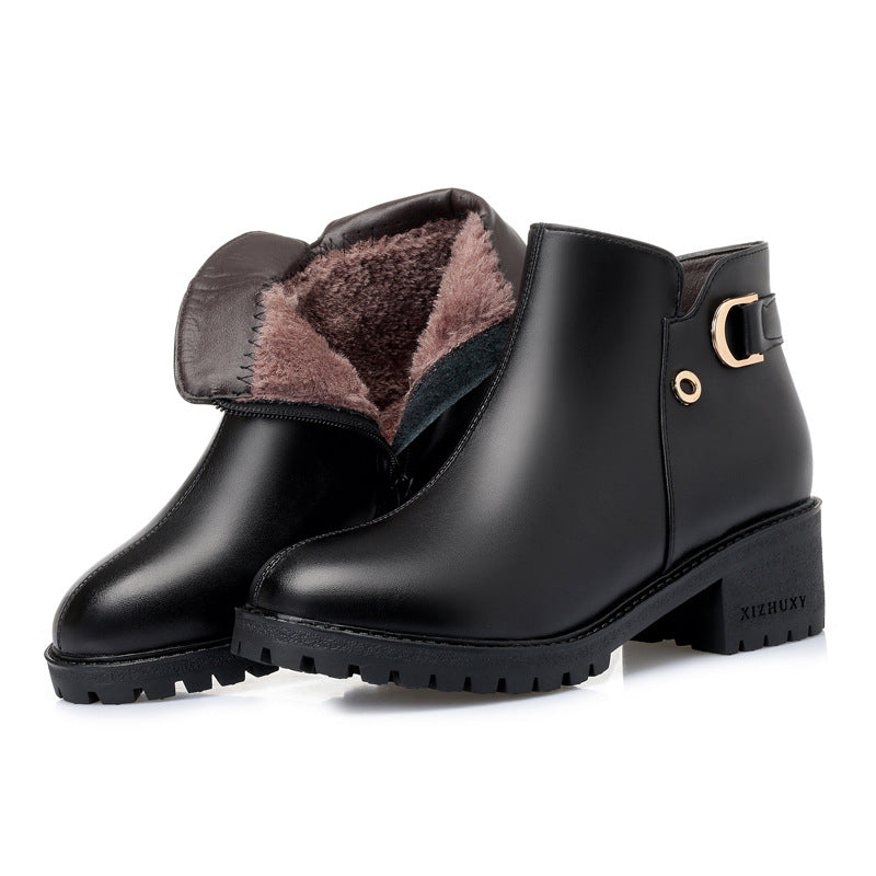 Mid-heel ladies cotton shoes - Snapitonline