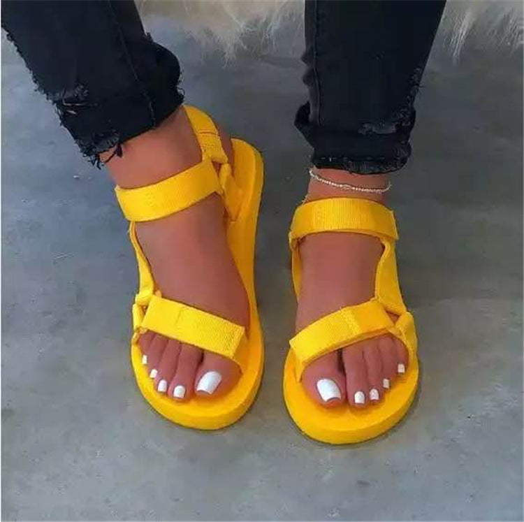 Velcro flat casual sandals - Snapitonline