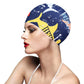 1PC  Fashion Swimming Cap Men/Women Flowers Printed Long Hair Sports Swim Pool Bathing Hat Elastic Nylon Turban Sports Accessory Snapitonline