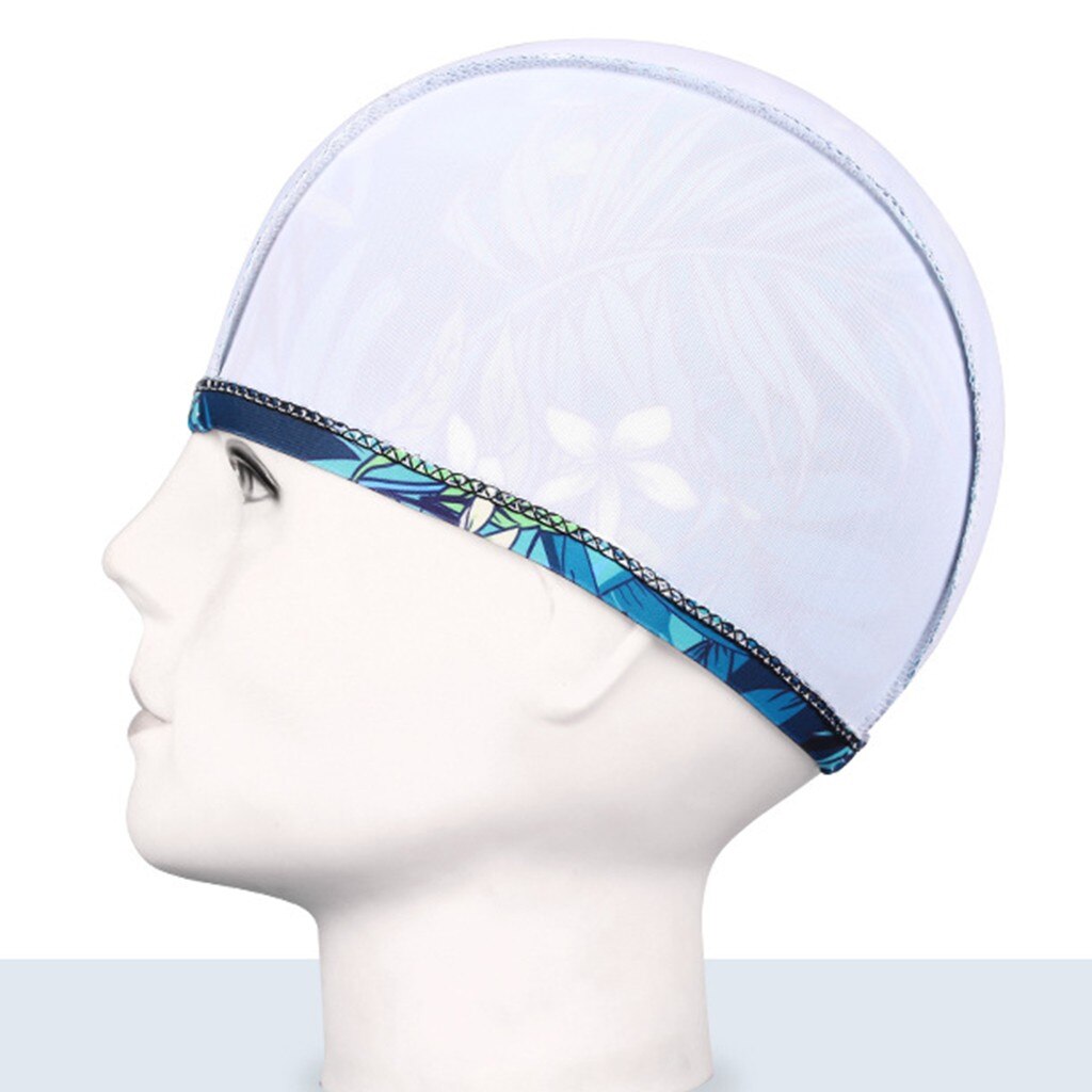 1PC  Fashion Swimming Cap Men/Women Flowers Printed Long Hair Sports Swim Pool Bathing Hat Elastic Nylon Turban Sports Accessory Snapitonline