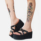 Women's Platform Slippers Wedge Gothic Style - Snapitonline