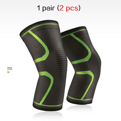 2 Pcs Elastic Knee Pads Nylon Sports Kneepad Fitness Protective Gear Patella Brace Support Running Basketball Volleyball Snapitonline