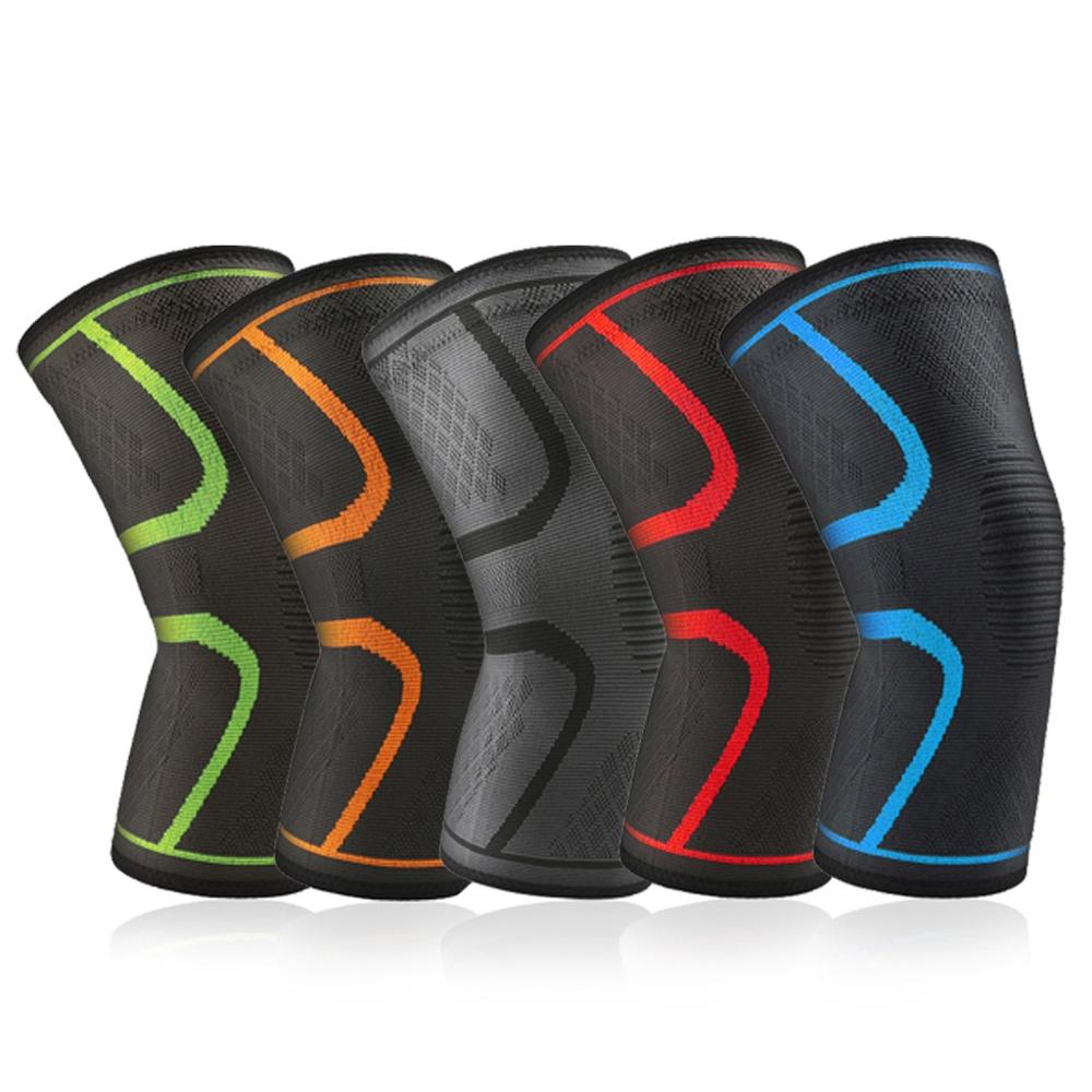 2 Pcs Elastic Knee Pads Nylon Sports Kneepad Fitness Protective Gear Patella Brace Support Running Basketball Volleyball Snapitonline