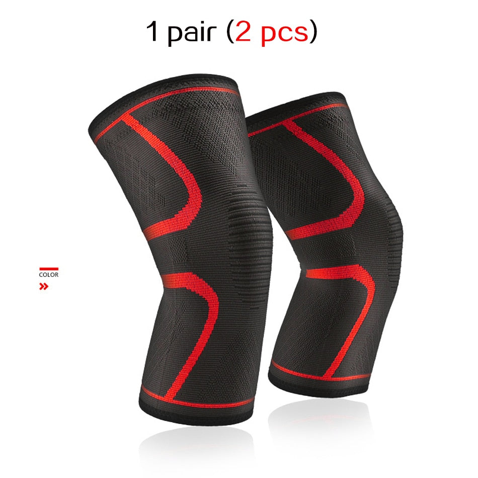 2 Pcs Elastic Knee Pads Nylon Sports Kneepad Fitness Protective Gear Patella Brace Support Running Basketball Volleyball Snapitonline