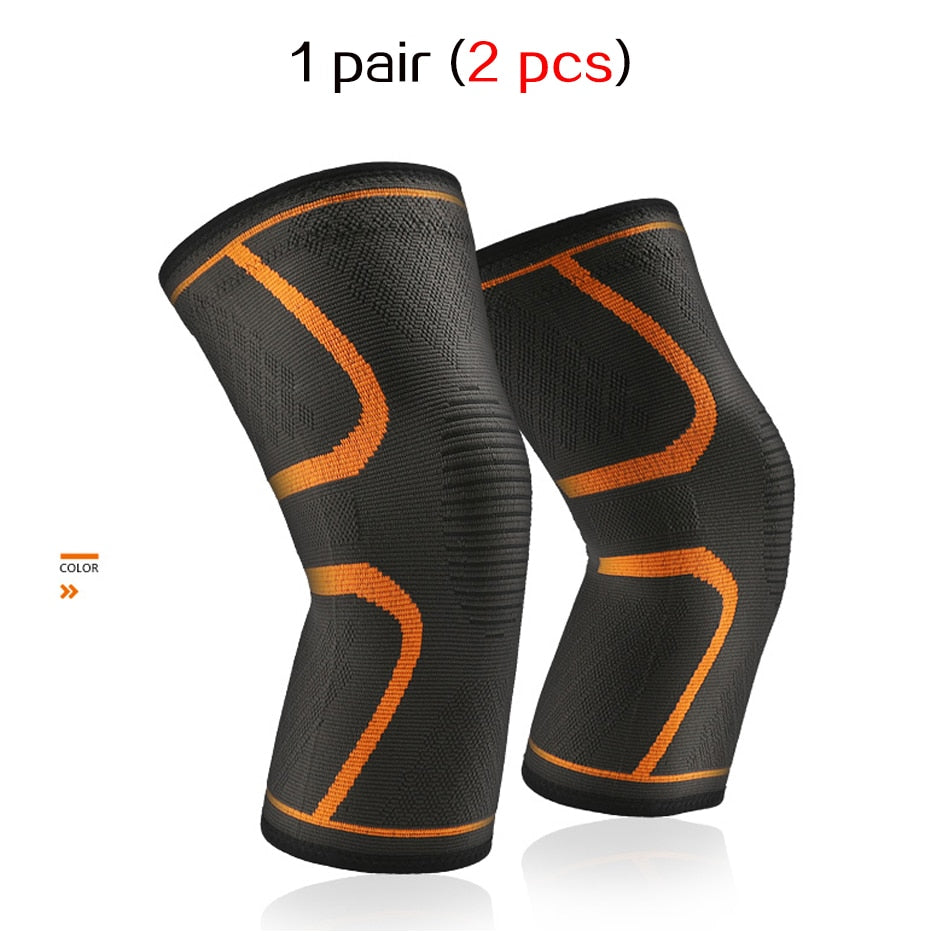 2 Pcs Elastic Knee Pads Nylon Sports Kneepad Fitness Protective Gear Patella Brace Support Running Basketball Volleyball Snapitonline