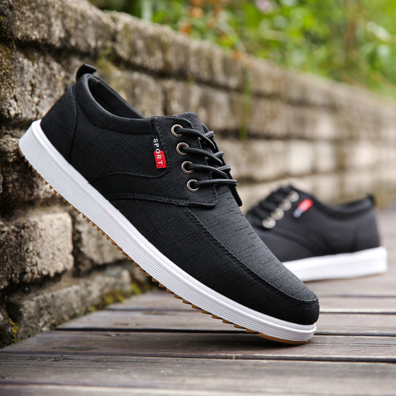 2020 Fashion Men's Shoes Spring Canvas Lace Up Flat High Quality Casual Men Footwear Breathable Handmade Driving Shoes for Male Snapitonline