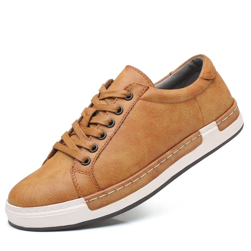 2021 Fashion New Men's Casual Shoes Handmade Vintage Men Shoes Luxury Brown Brand Male Shoes Genuine Leather Men&#39;s Leisure Shoes Snapitonline