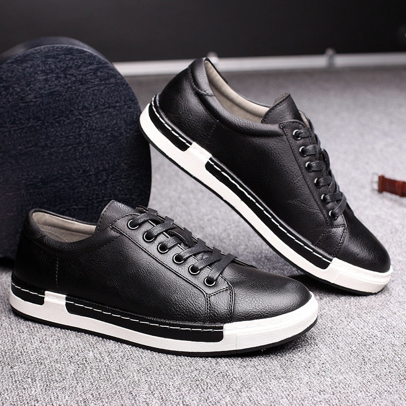 2021 Fashion New Men's Casual Shoes Handmade Vintage Men Shoes Luxury Brown Brand Male Shoes Genuine Leather Men&#39;s Leisure Shoes Snapitonline