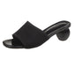 2021 Women Slides 5cm High Heels Knitting Mules Summer Snapitonline