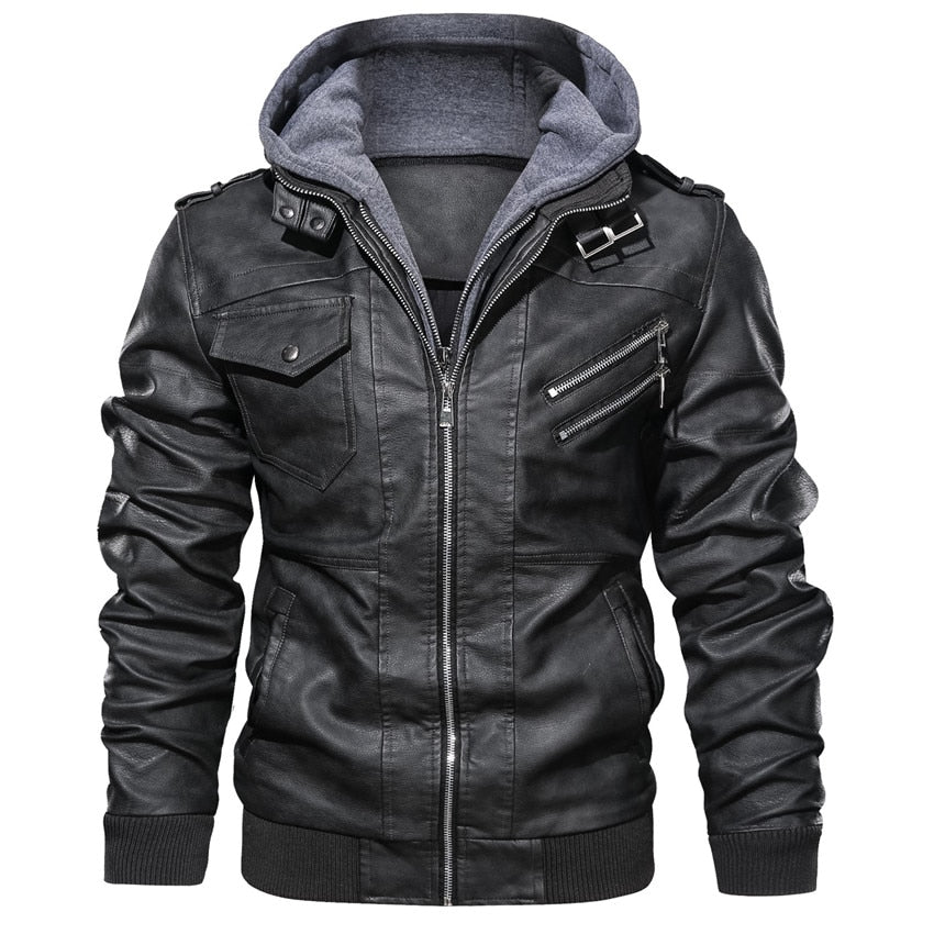 2022 New Mens Leather Jackets Autumn Casual Motorcycle PU Jacket Biker Leather Coats Brand Clothing EU Size Snapitonline