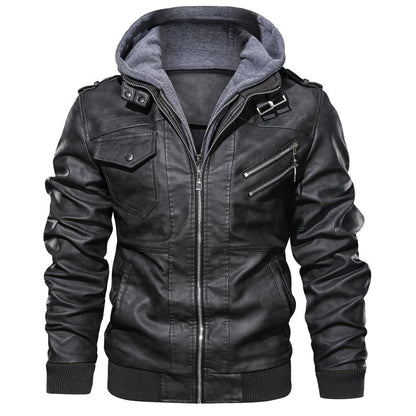 2022 New Mens Leather Jackets Autumn Casual Motorcycle PU Jacket Biker Leather Coats Brand Clothing EU Size Snapitonline
