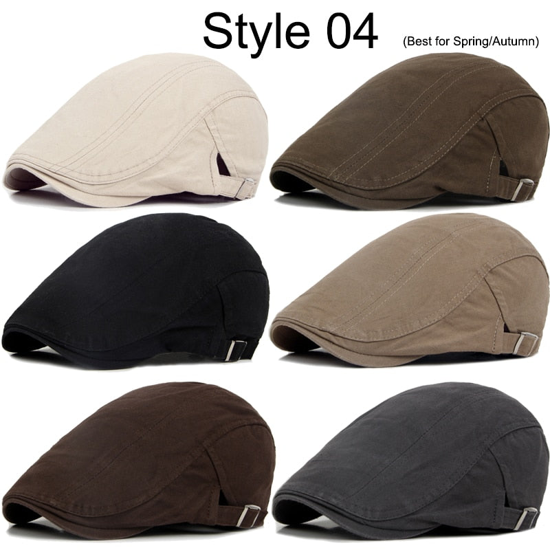 21 Types Men Berets 2021 Spring Autumn Winter Windproof Street Newsboy Beret Hat Retro England Hat Men Hats Peaked Painter Caps Snapitonline