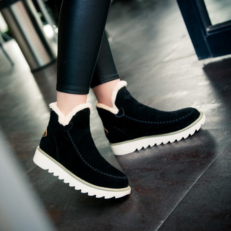 Thick cotton boots fashion snow boots women's boots - Snapitonline
