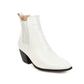 Pointy stone-lined ankle boots - Snapitonline