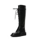 Leather riding boots high boots knee high heels boots - Snapitonline