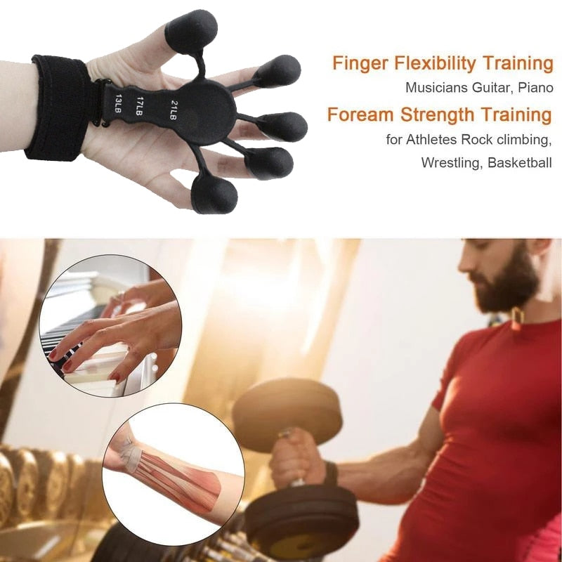2Pcs Finger Gripper Guitar Finger Exerciser 6 Resistant Strength Trainer Recovery Physical Equipment Hand Strengthener Patients Snapitonline