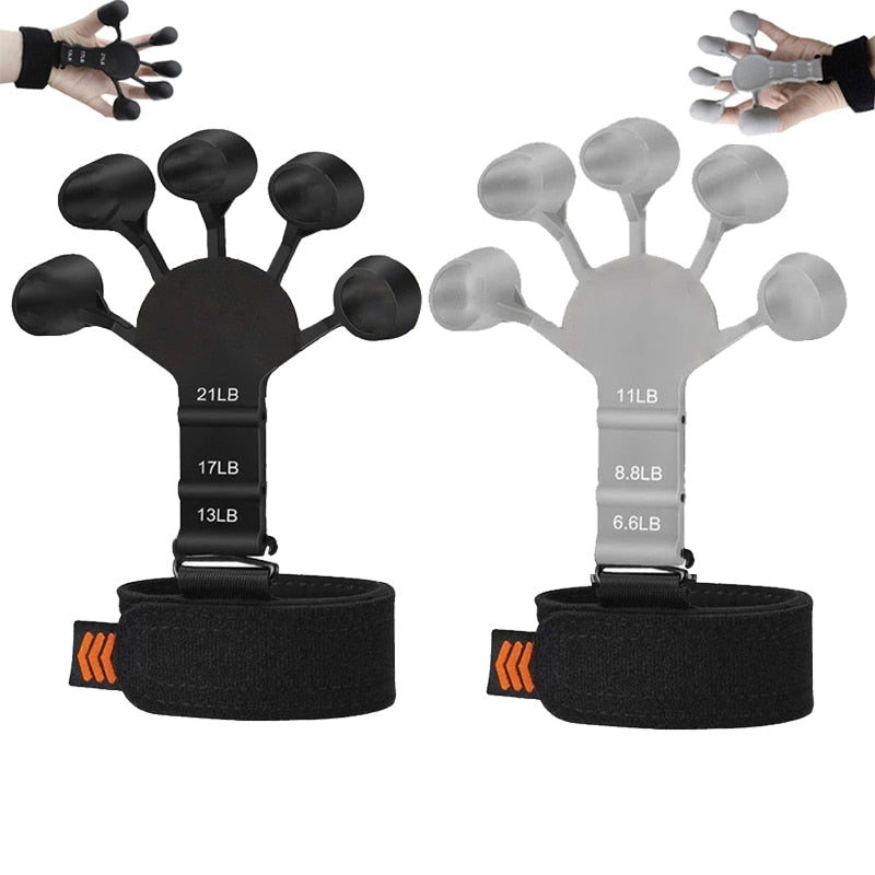 2Pcs Finger Gripper Guitar Finger Exerciser 6 Resistant Strength Trainer Recovery Physical Equipment Hand Strengthener Patients Snapitonline
