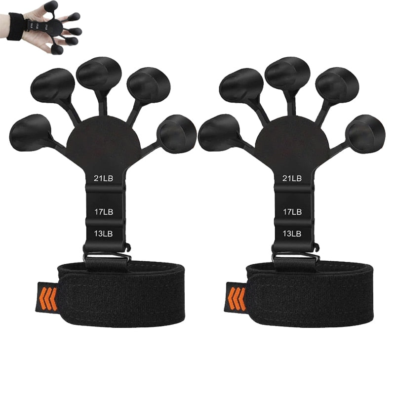 2Pcs Finger Gripper Guitar Finger Exerciser 6 Resistant Strength Trainer Recovery Physical Equipment Hand Strengthener Patients Snapitonline