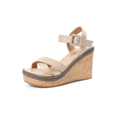 Suede wedge sandals - Snapitonline