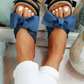 Summer Women Slip On Sandals Comfy Shoes Casual Slides Bow-Knot  Beach Slippers - Snapitonline