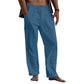 Men's Linen Casual Drawstring Loose Pants - Snapitonline