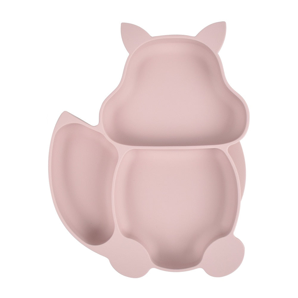 4/6/8 PCS Baby Soft Silicone Sucker Bowl Plate Cup Bibs Spoon Fork Sets Non-slip Tableware Children's Feeding Dishes BPA Free Snapitonline