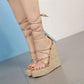 Roman sandal wedge with high heel strappy shoes - Snapitonline