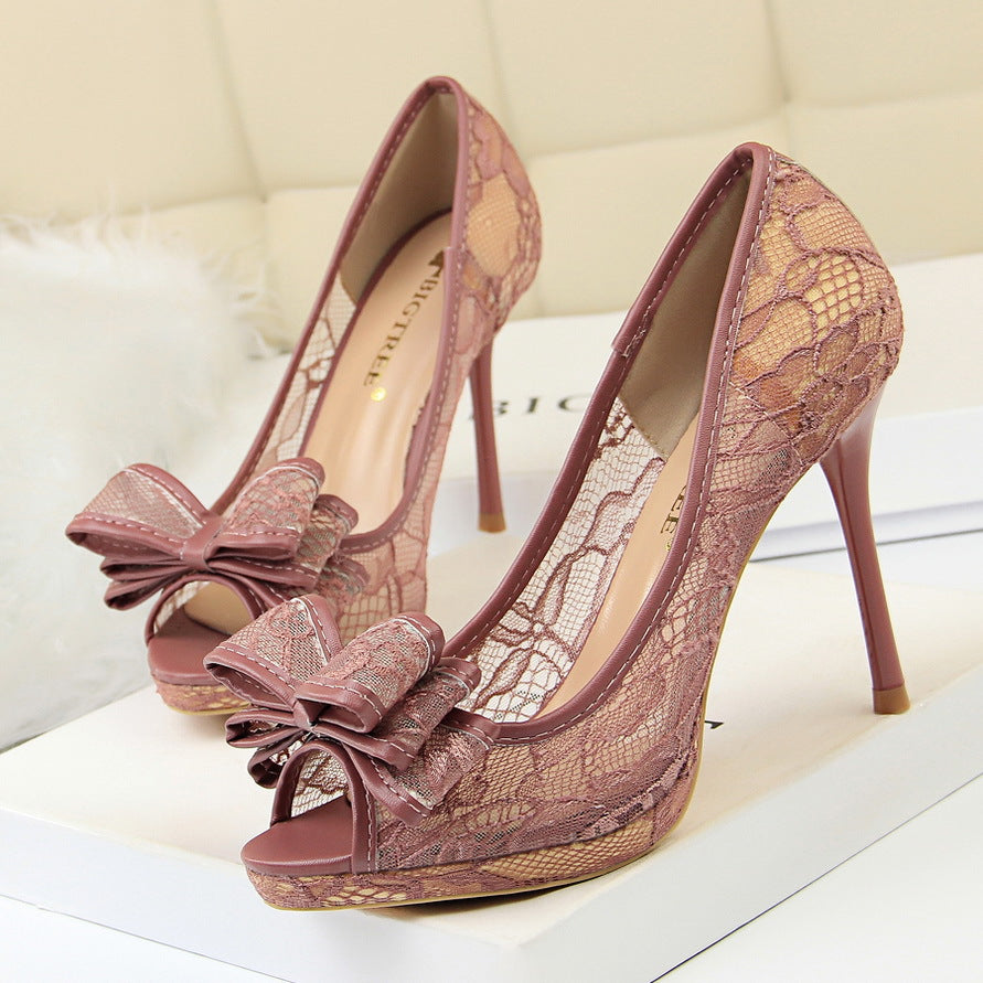 Lace high heels - Snapitonline